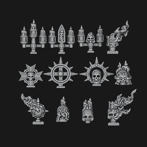 12 X Black Templars Backpack Accessories - Archies Forge