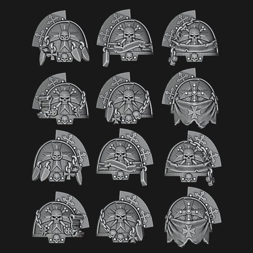 Black Templars Aggressor / Gravis Pads - Set of 12 - Archies Forge