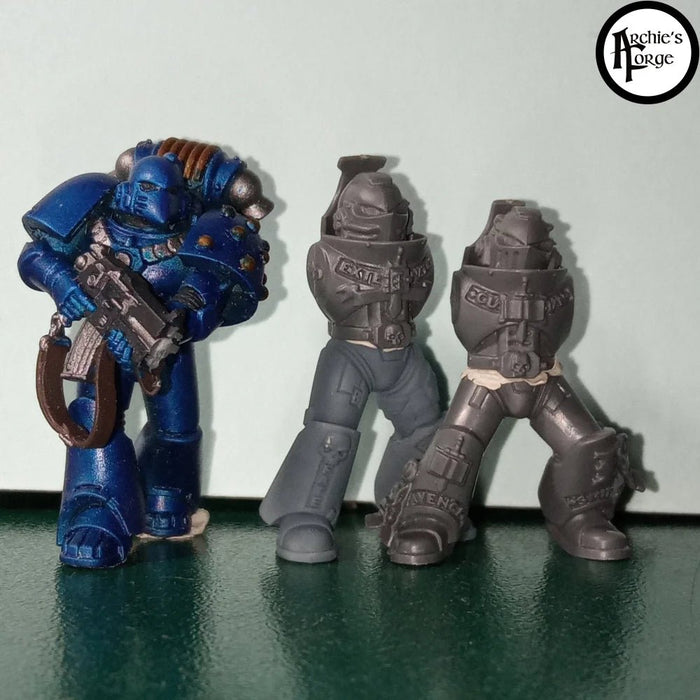 5 X Grey Knight Scale Increase Power Armour Legs - Set 1 - Archies Forge