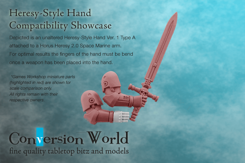 Heresy-Style Infantry Hand Version 1 (Right Hand, Type A)