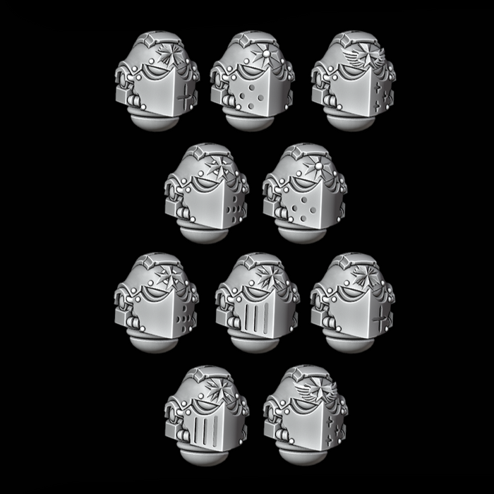 Legio Templaris Knight Helms - Set 10