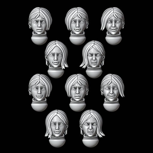 Battle Sisters Heads - Set of 10 - Archies Forge