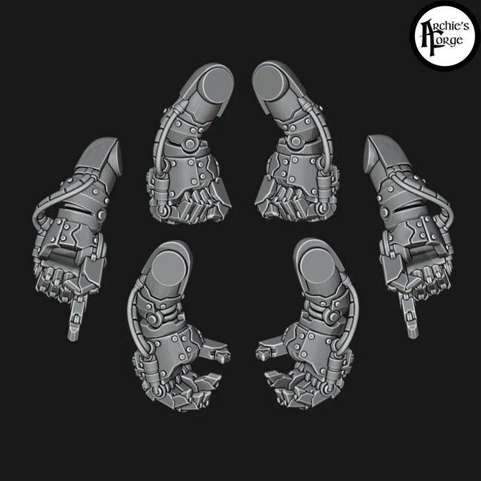 Bionic / Mechanical Power Fists - Set of 6 - Archies Forge