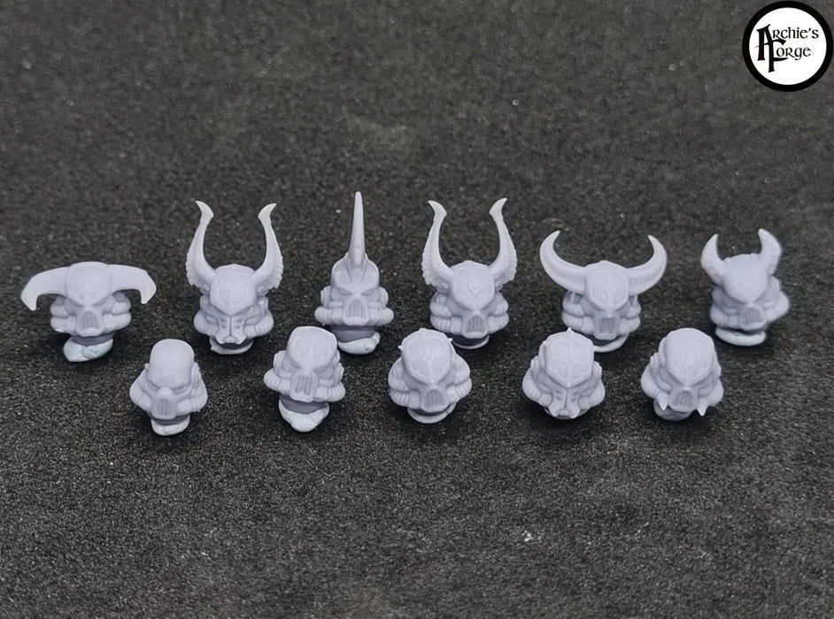 Chaotic Marine Helmets - Set of 11 - Archies Forge