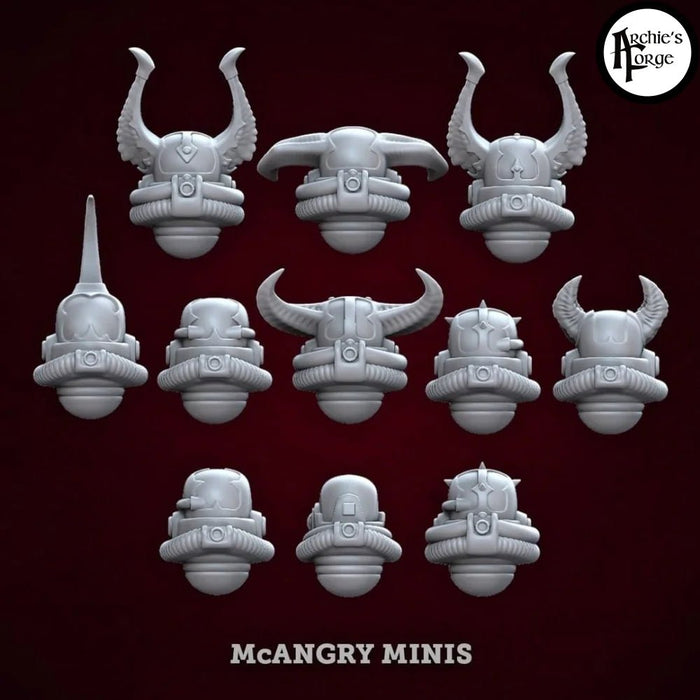 Chaotic Marine Helmets - Set of 11 - Archies Forge