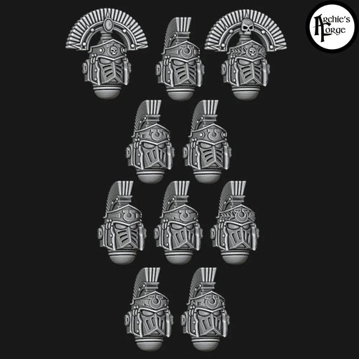 Crested Roman MK4 Helmets - Legio Ultra - Set of 10 - Archies Forge