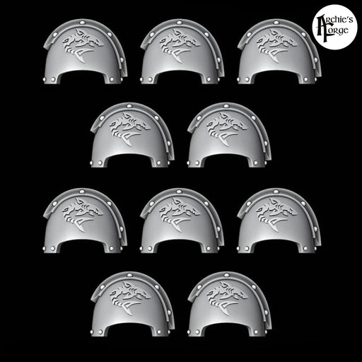 Detailed Heresy erminator Pads - Legio Carcharodon - Set of 10 - Archies Forge