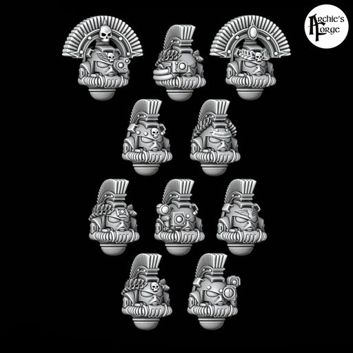 Gravis Rebreather Crested Helmets - Set of 10 - Archies Forge