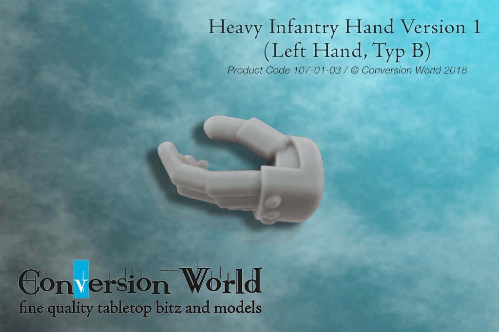 Heavy Infantry Hand Version 1 (Left Hand, Type B) - Archies Forge