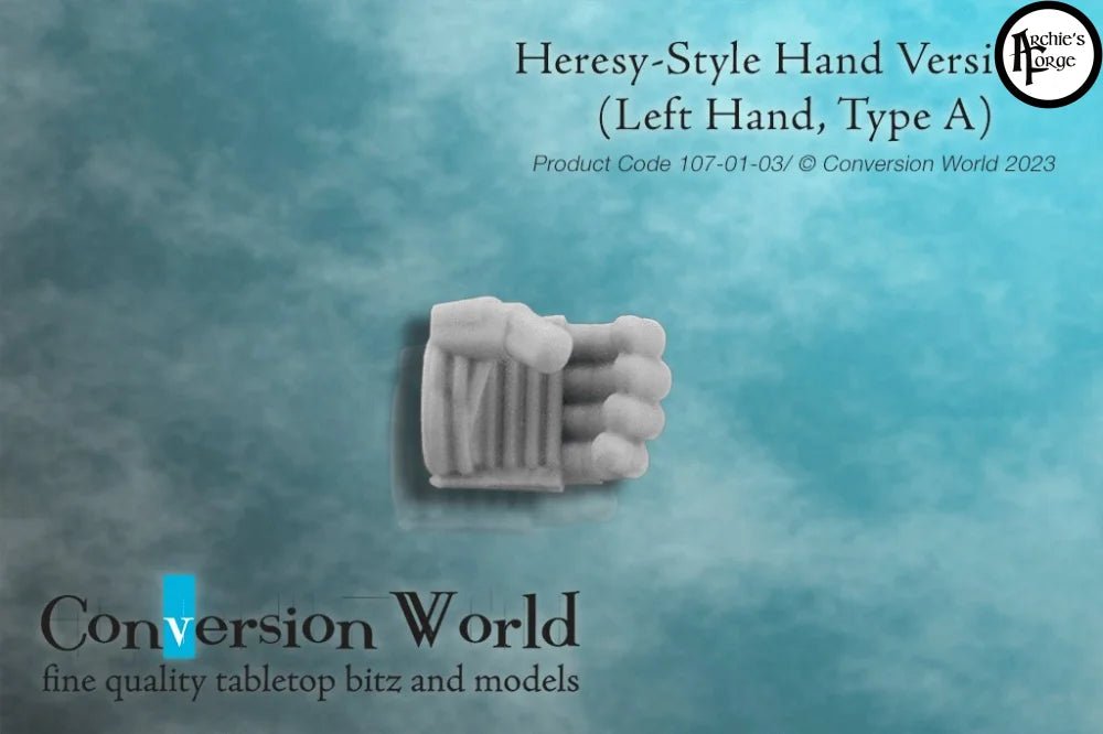 Heresy - Style Infantry Hand Version 1 (Left Hand, Type A) - Archies Forge