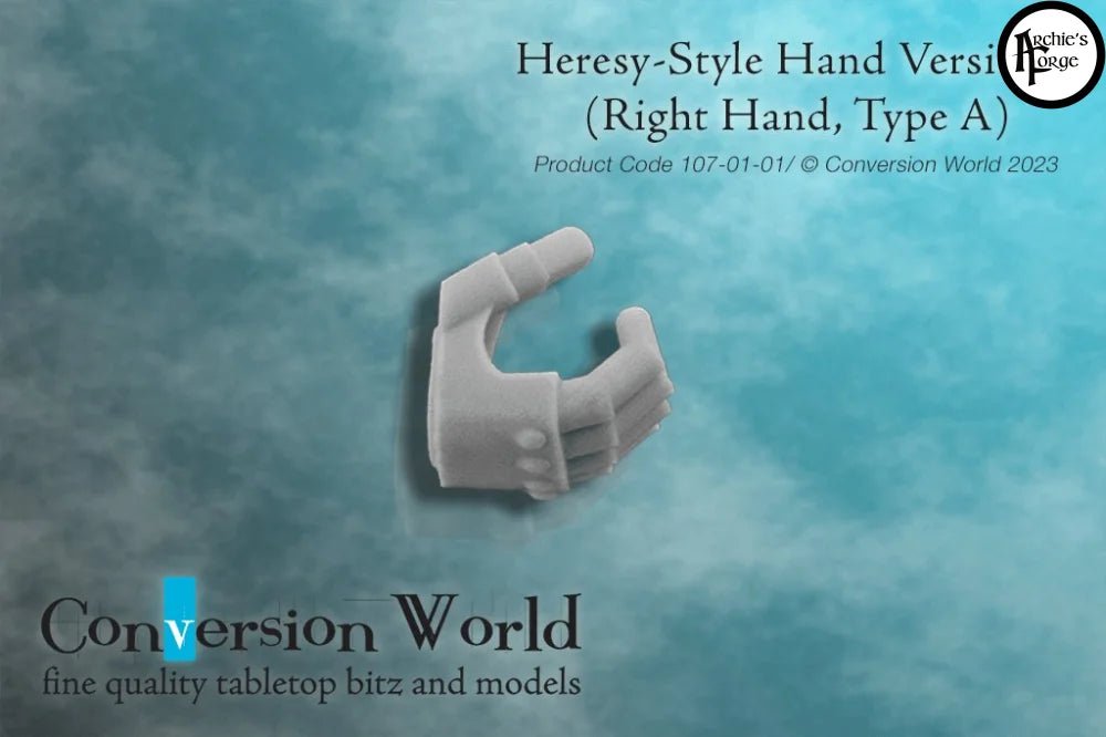 Heresy - Style Infantry Hand Version 1 (Right Hand, Type A) - Archies Forge