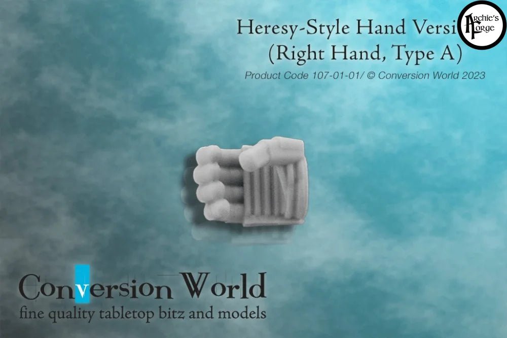 Heresy - Style Infantry Hand Version 1 (Right Hand, Type A) - Archies Forge