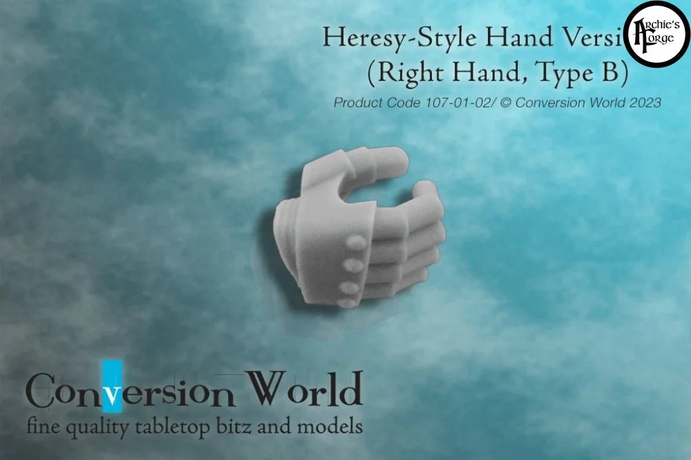 Heresy - Style Infantry Hand Version 1 (Right Hand, Type B) - Archies Forge