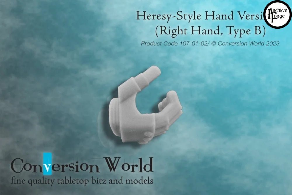 Heresy - Style Infantry Hand Version 1 (Right Hand, Type B) - Archies Forge