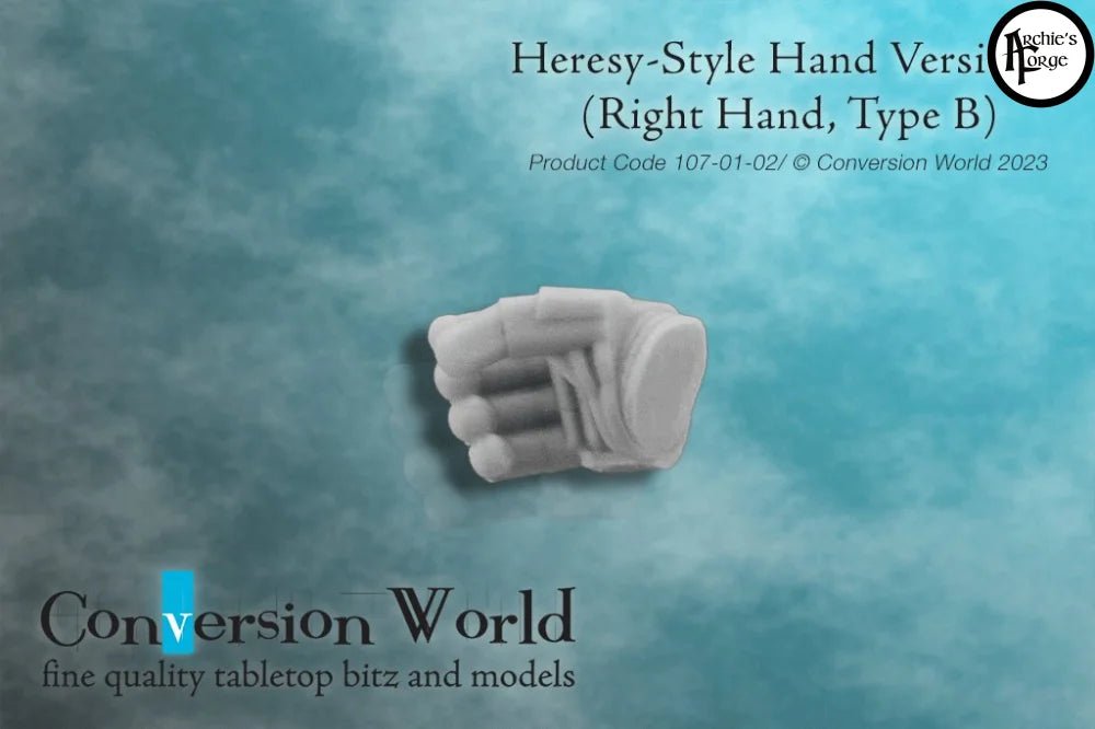 Heresy - Style Infantry Hand Version 1 (Right Hand, Type B) - Archies Forge