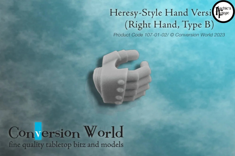 Heresy-Style Infantry Hand Version 1 (Right Hand, Type B) - Archies Forge