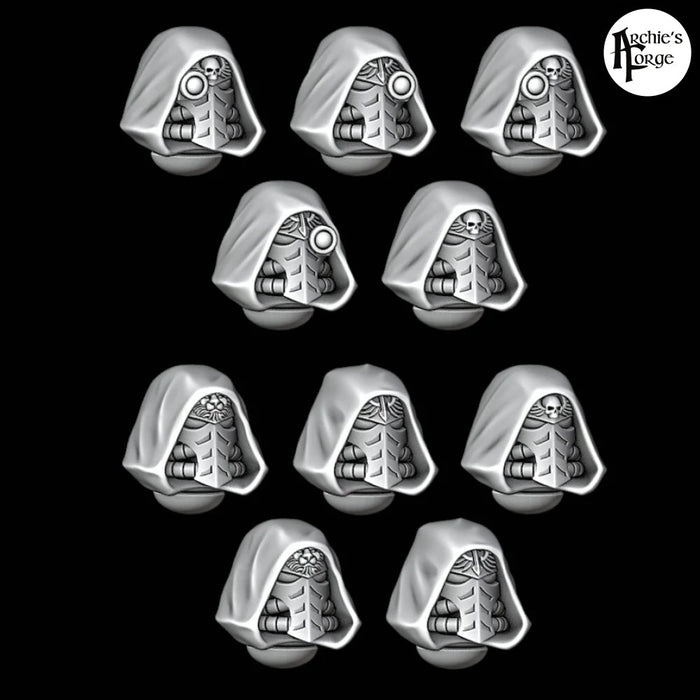 Hooded Helmets - Legio Angelus - Set of 10 - Archies Forge