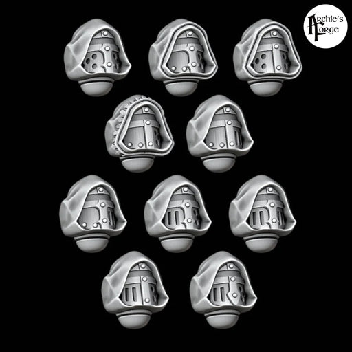 Hooded Monovisor Knight MK2 Helmets - Set of 10 - Archies Forge