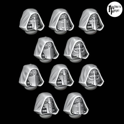 Hooded Ornate Helmets - Legio Angelus - Set of 10 - Archies Forge