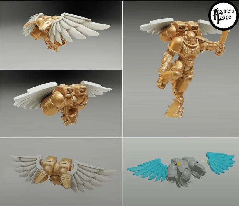 Jump Pack Wings - Set of 3 - Style 2 - Archies Forge