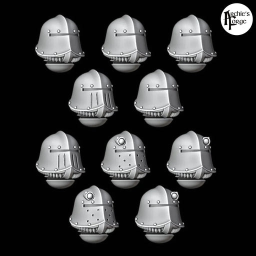 Knight Bucket / Sallet Helmets - Set of 10 - Archies Forge