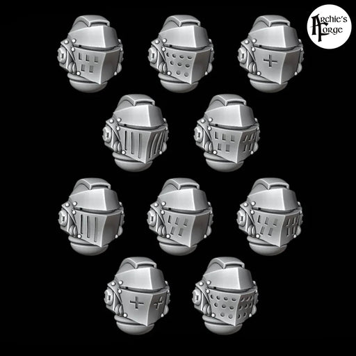 Knight Helmets - Set of 10 - Archies Forge