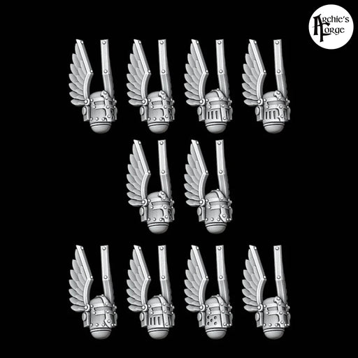 Knight Medium Winged MK2 Helmets - Set of 10 - Archies Forge