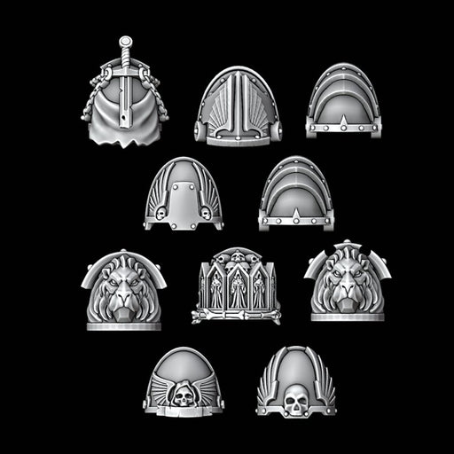 Legio Angelus Ornate Gothic Pads - Set of 10 - Archies Forge