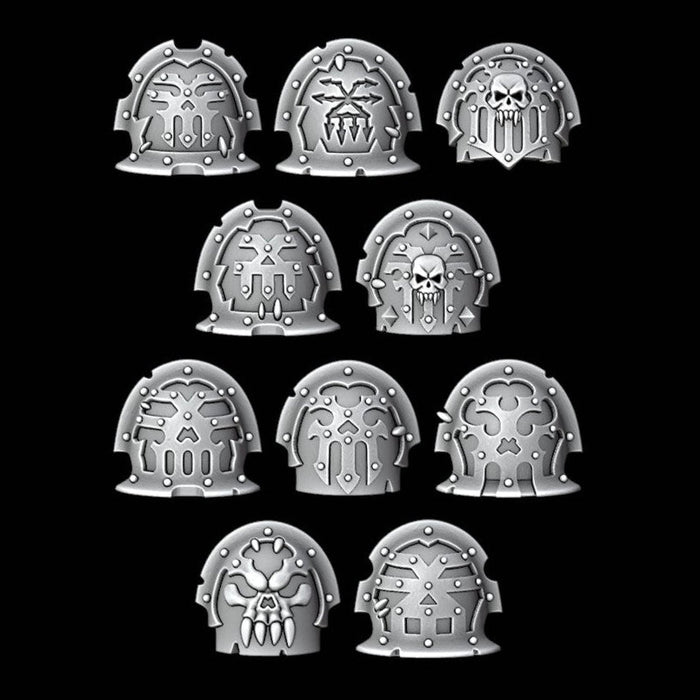 Legio Annihilus - Berserker Pads - Chaos Damaged - Set of 10 - Archies Forge