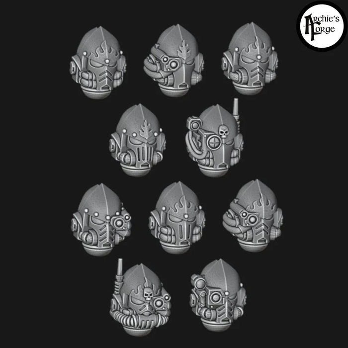 Legio Draconis Prime Helmets - Set of 10 - Archies Forge