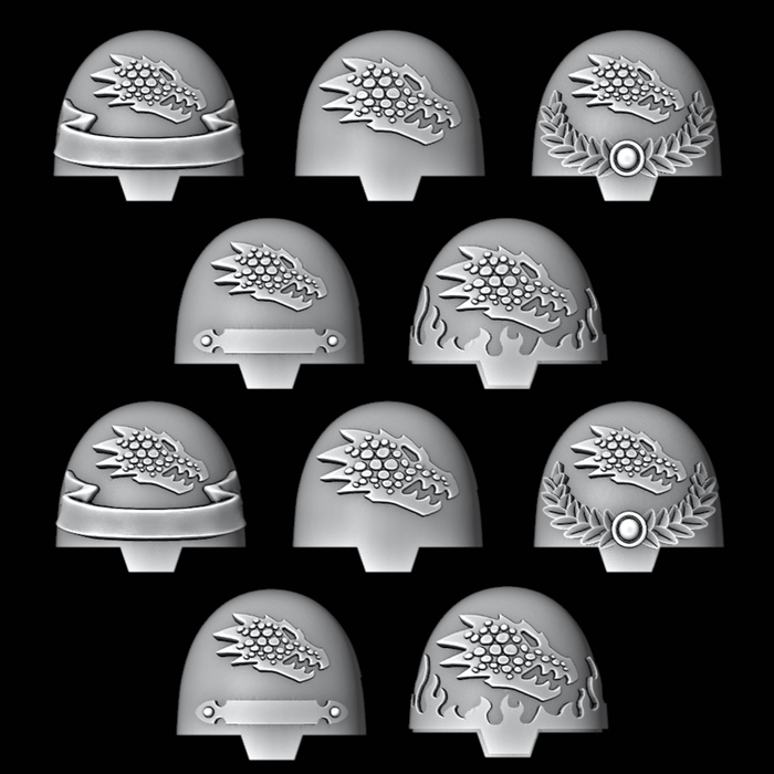 Legio Draconis Terminator Pads - Set of 10 - Archies Forge