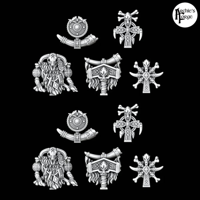 Legio Fenris Backpack Decorations - Set of 10 - Archies Forge