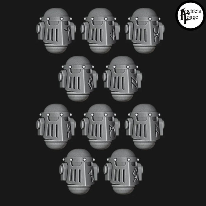 Legio Fenris MK2 Runic Helms - Set of 10 - Design 1 - Archies Forge