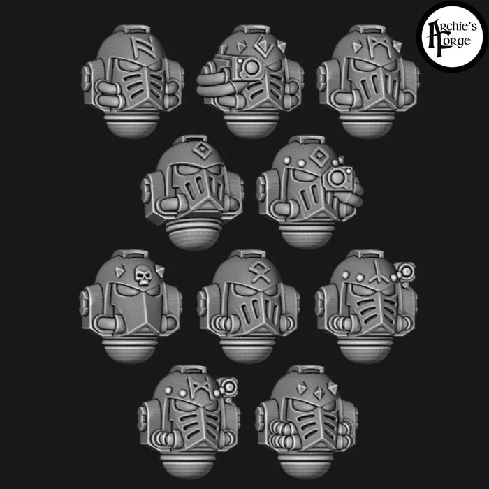 Space Wolves MK4 Runic Helms - Set of 10 - Archies Forge