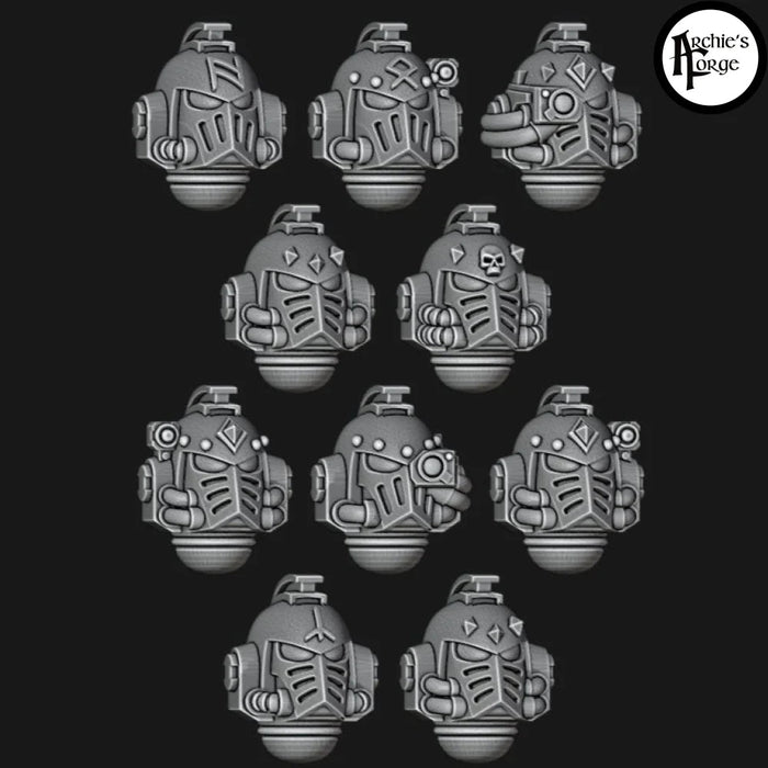 Legio Fenris MK4 Veteran Runic Helms - Set of 10 - Archies Forge