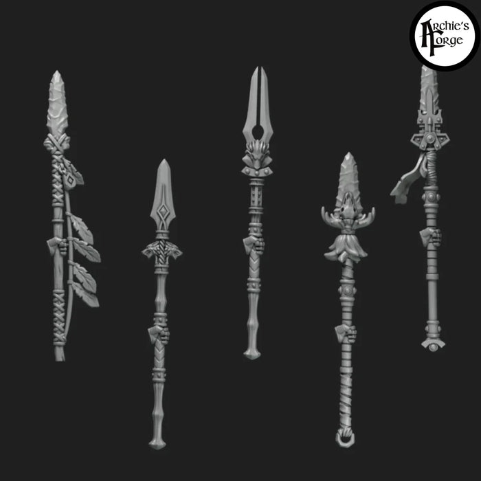 Space Wolves One Handed Power Spears - Left Handed - Set of 5 - Archies Forge