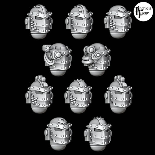 Legio Ferrus Segmented MK3 Helms - Set of 10 - Archies Forge