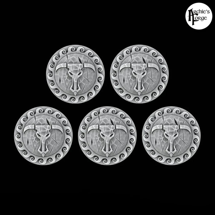 Legio Hellas - Bull Round Shield - Set of 5 - Archies Forge