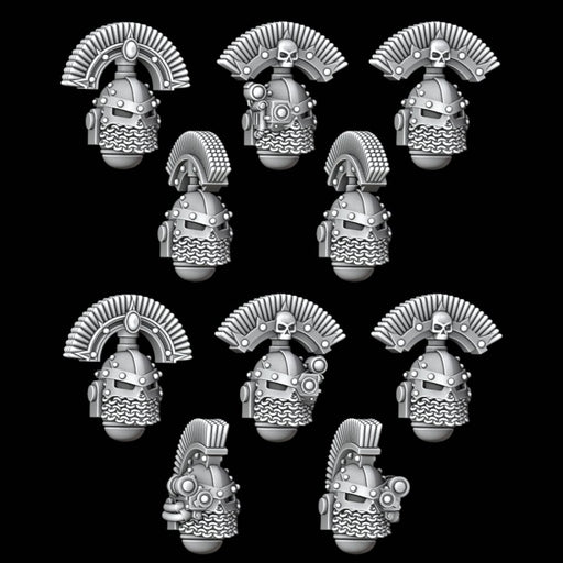 Legio Iron - Chainmail Skull Helmets - Large Crest - Set of 10 - Archies Forge