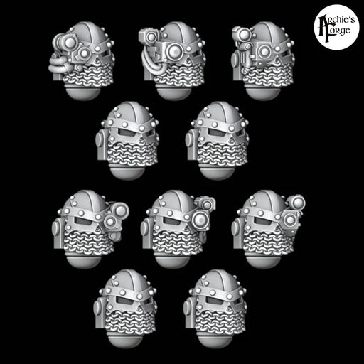 Legio Iron - Chainmail Skull Helmets - Set of 10 - Archies Forge