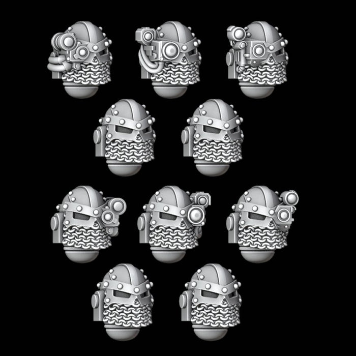 Legio Iron - Chainmail Skull Helmets - Set of 10 - Archies Forge