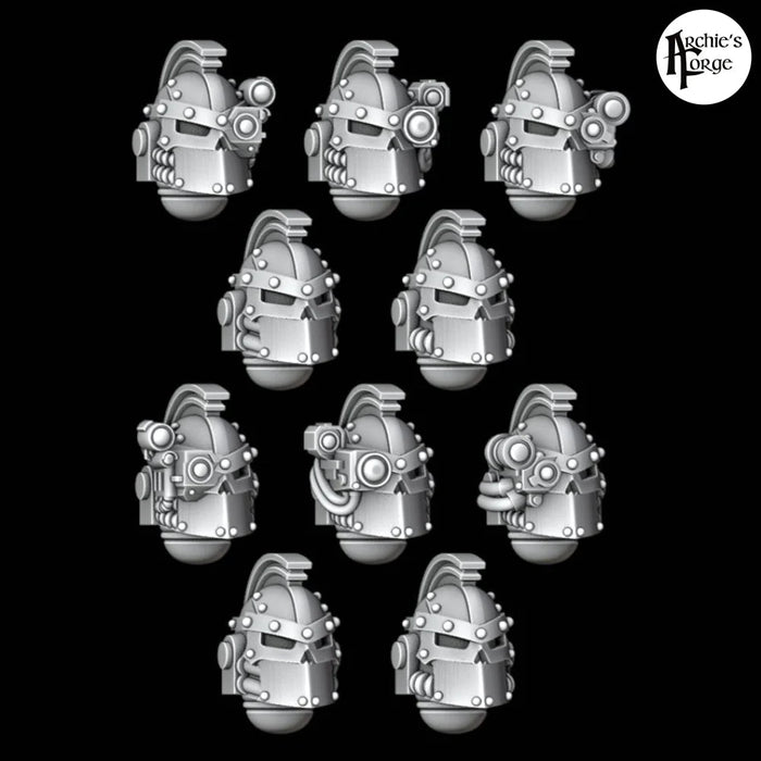 Legio Iron Helmets - Small Crest - Set of 10 - Archies Forge