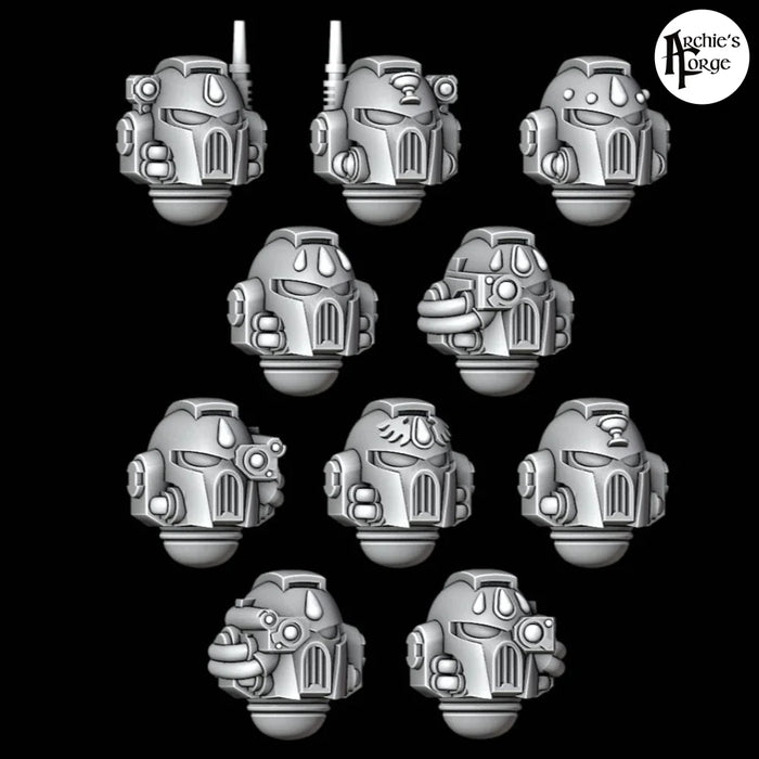 Legio Sanguine Greek MK7 Helmets - Set of 10 - Archies Forge