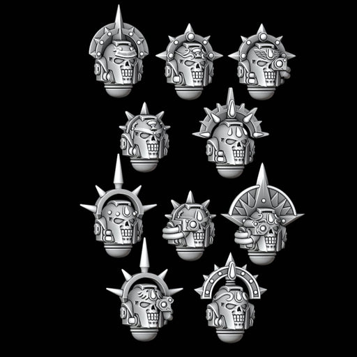 Legio Sanguine Greek Skull Crowned Helmets - Set of 10 - Archies Forge