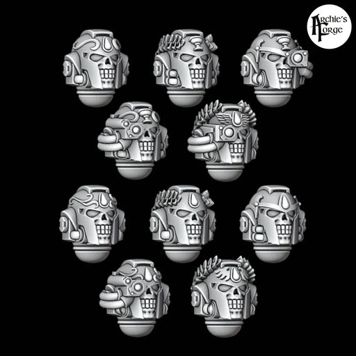 Legio Sanguine Greek Skull Veteran Helmets - Set of 10 - Archies Forge