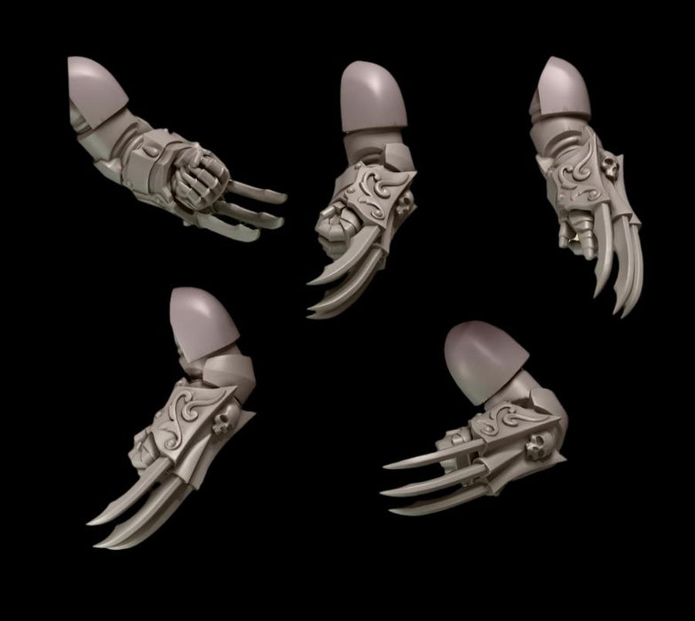 Legio Sanguine - Lightning Claws - Set of 5 - Left Handed - Archies Forge