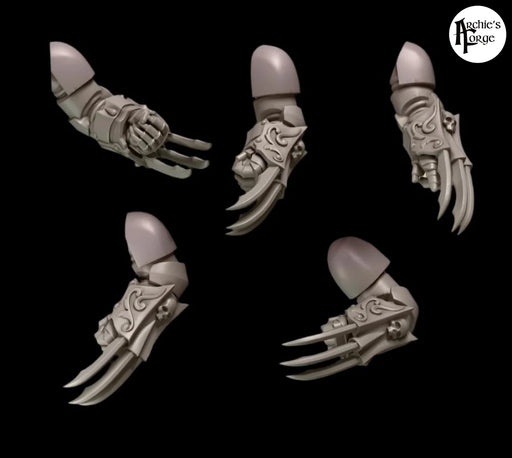 Legio Sanguine - Lightning Claws - Set of 5 - Left Handed - Archies Forge