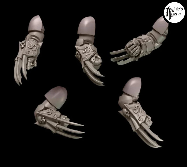 Legio Sanguine - Lightning Claws - Set of 5 - Right Handed - Archies Forge