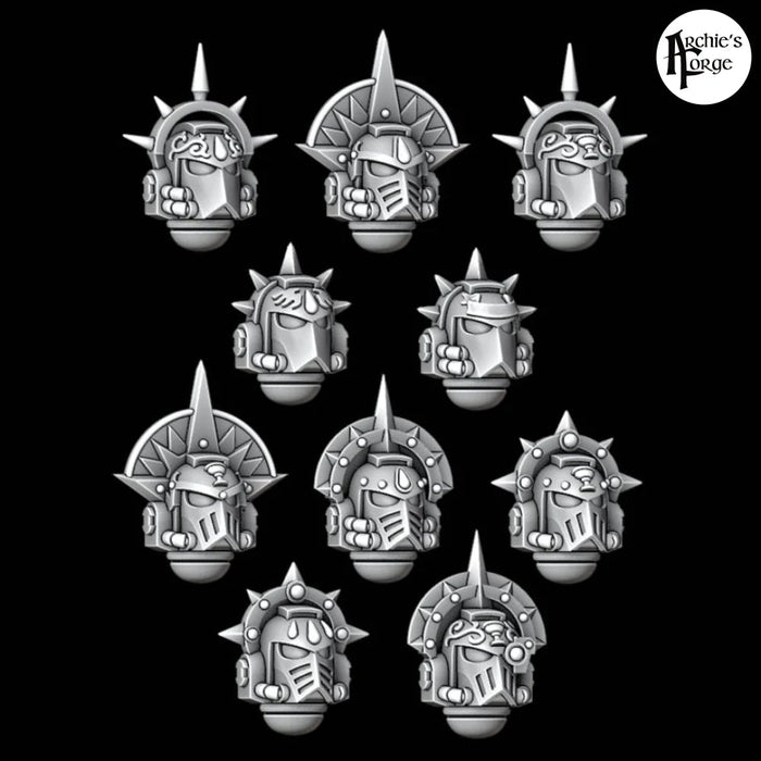 Legio Sanguine MK4 Crowned Helmets - Set of 10 - Archies Forge