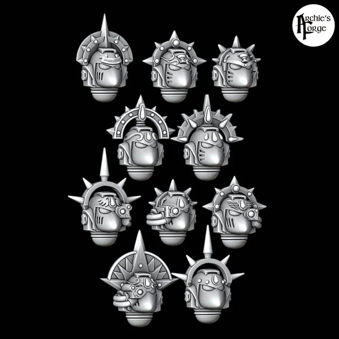 Legio Sanguine MK6 Crowned Helmets - Set of 10 - Archies Forge